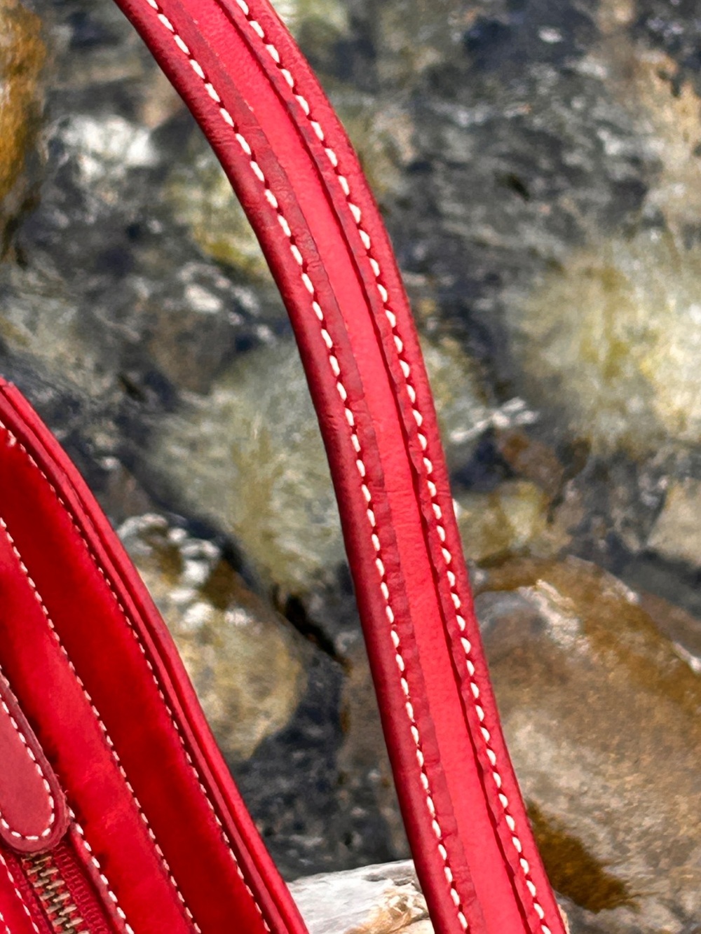 Vintage Coach 9309 Red Bleecker Top Zip Shoulder Bag Made in the USA 🇺🇸 - Picture 6 of 13